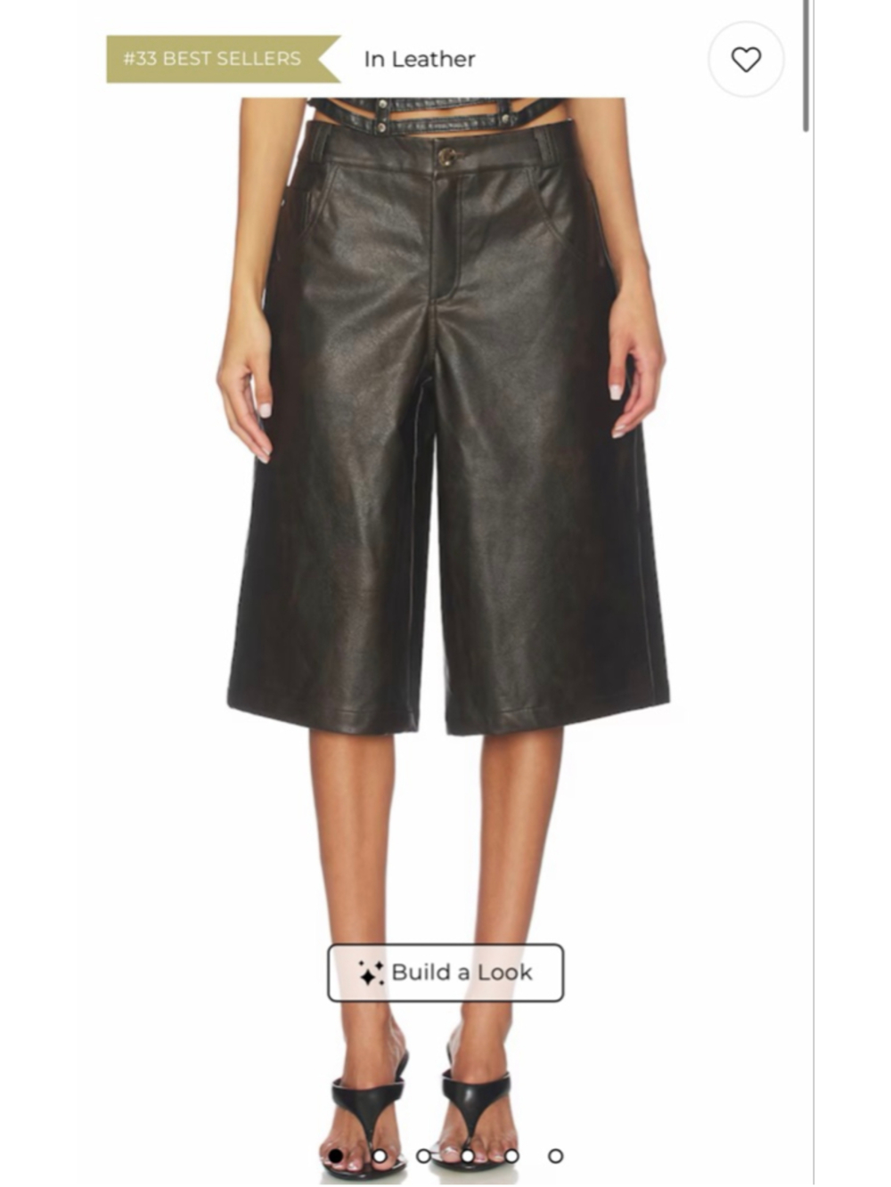 Revolve Superdown| Vala Faux Leather Short in brown| XL| NWT